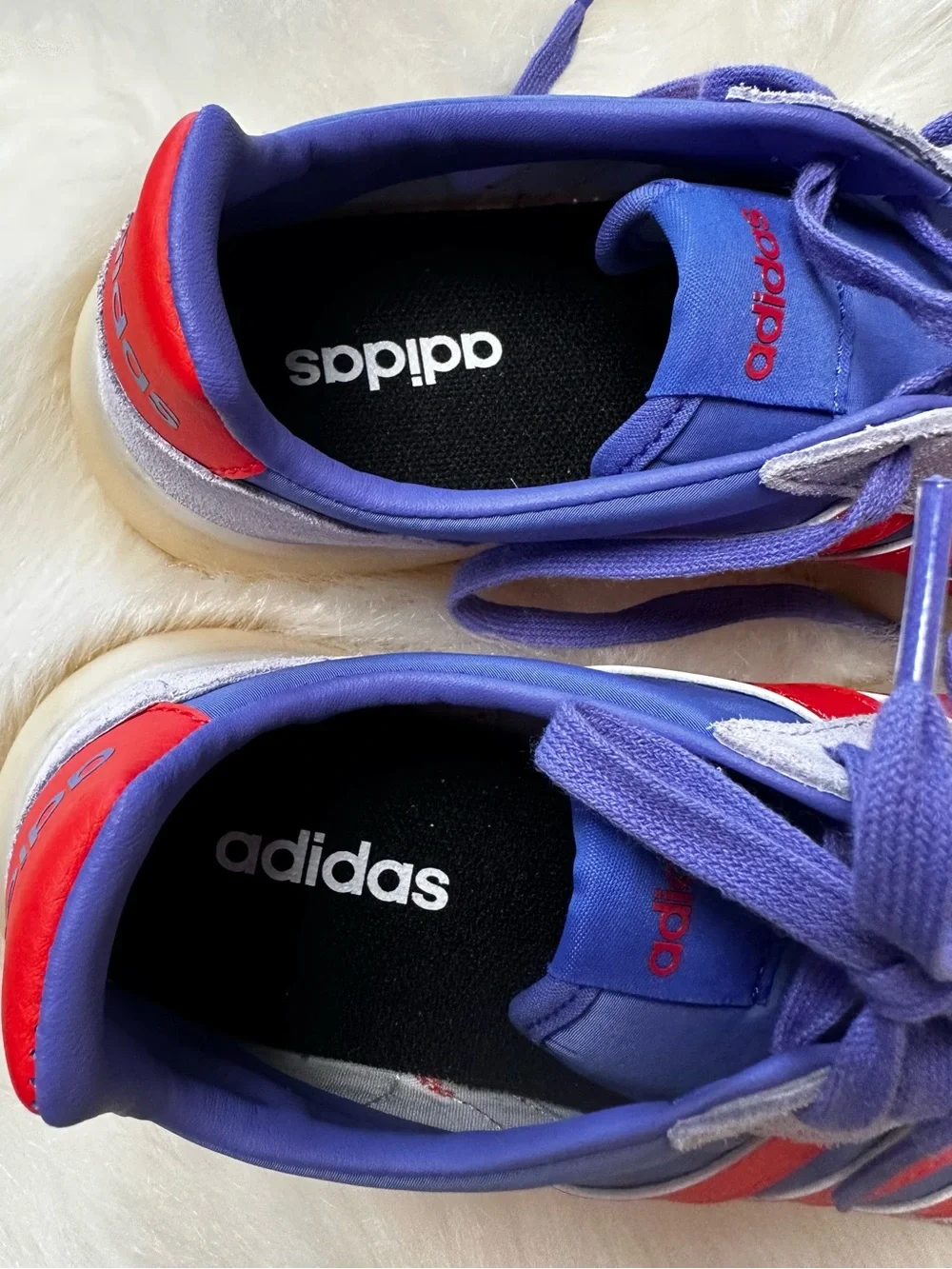 adidas Barreda Decode Lavender Sneaker with Coral Stripes Size 7.5